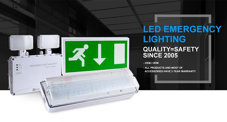 3HR Fire Exit Emergency Ceiling Light LED Maintained Illuminated Bulkhead IP65 