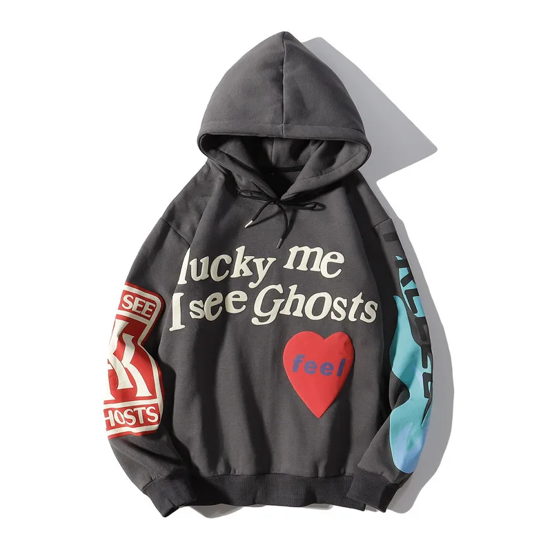 

lucky me i see ghost kanye west clothes hoodie men, Multi colors