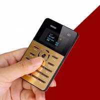 

DIHAO Mini Q1 Pocket Mobile Phone IFcane MF8 credit card phone LED for children FM Bluetooth PK AIEK M5 M3 E1