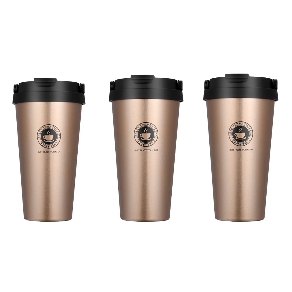 

wholesale 500ml double wall stainless steel tumbler one button thermos travel coffee mug, Customized color