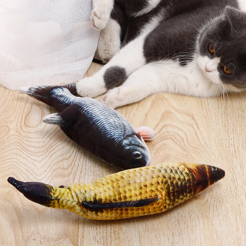 

Funny Realistic Plush Pet Simulation Electric Usb Charging Dog Cat Chewing Playing Cat Fish Toys Catnip Fish Toys, Picture showed