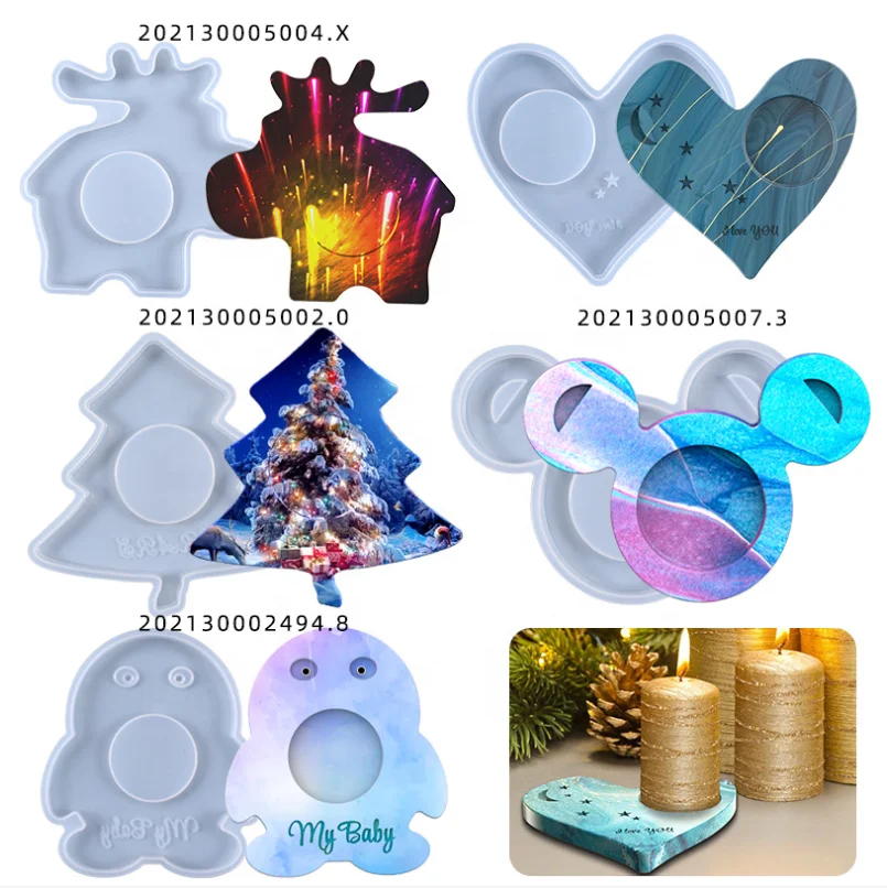 

Diy shiny heart star silicone mold silicone molds resin coaster tray jewerly mold resin