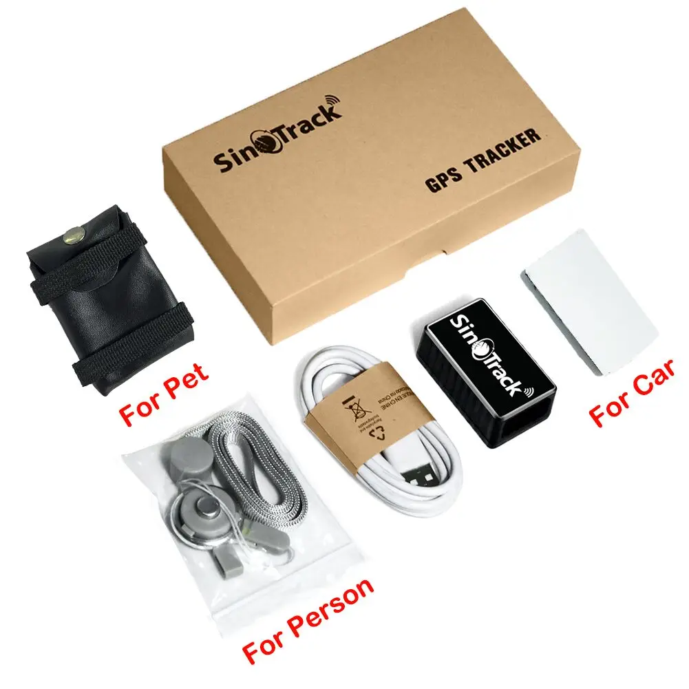 

SinoTrack Waterproof IP67 GPS Pet Tracking Device ST-903 Necklace Anti Lost Tracker With Free APP, Black