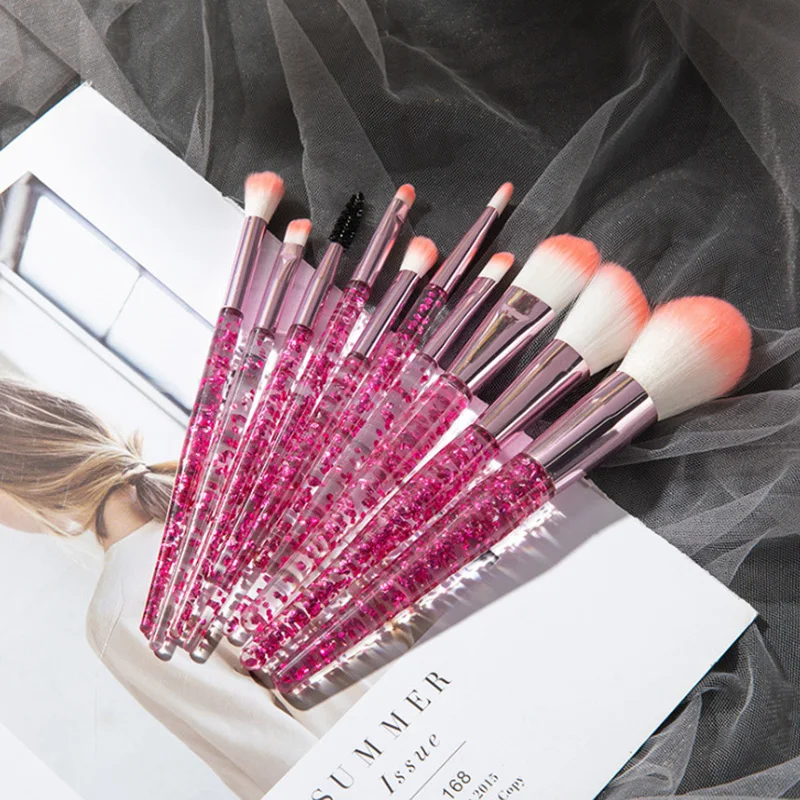 

Customize Pink Brush Makeup Professional,Makeup Logo Brushes Wholesale,Crystal Makeup Brush