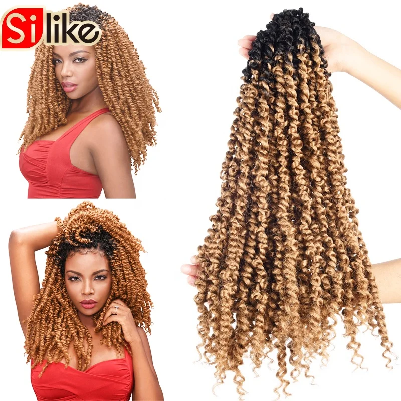 

New Style spring Twist Crochet Hair Extensions Pre-twisted Passion Twist Hair 6 Packs 18" Pre-looped Bohemian Crochet Hair