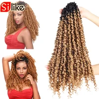 

New Style spring Twist Crochet Hair Extensions Pre-twisted Passion Twist Hair 6 Packs 18" Pre-looped Bohemian Crochet Hair