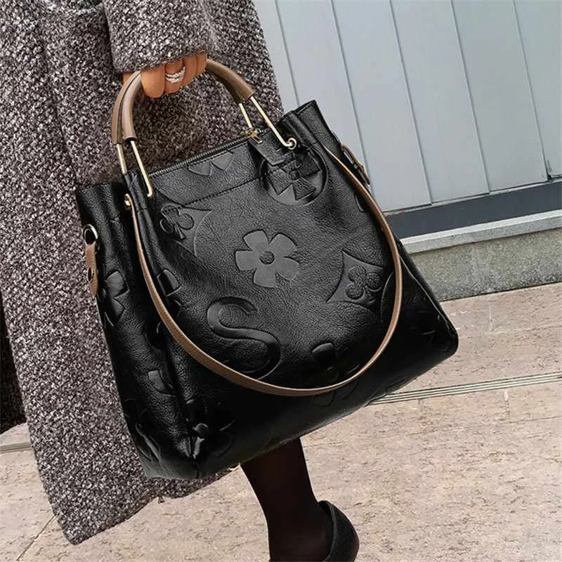 

High Quality Shoulder Messenger Bags 2021 New Famous Designer Genuine Leather Bucket Luxury Fashion Large Capacity Casual Totes