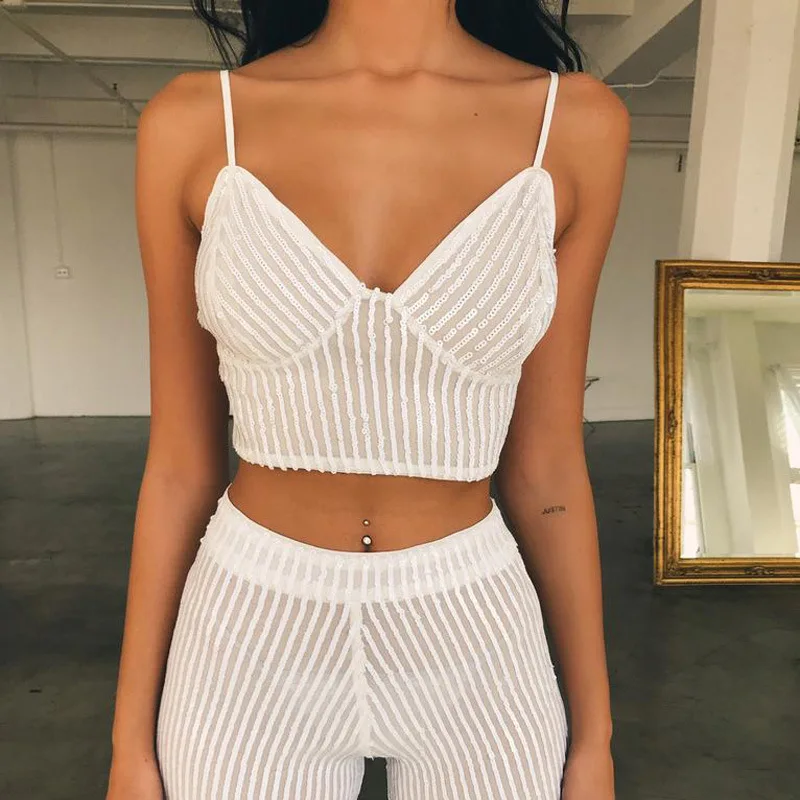 

2020 new arrival women sexy spaghetti straps v neck Fashion Short ladies top blouse