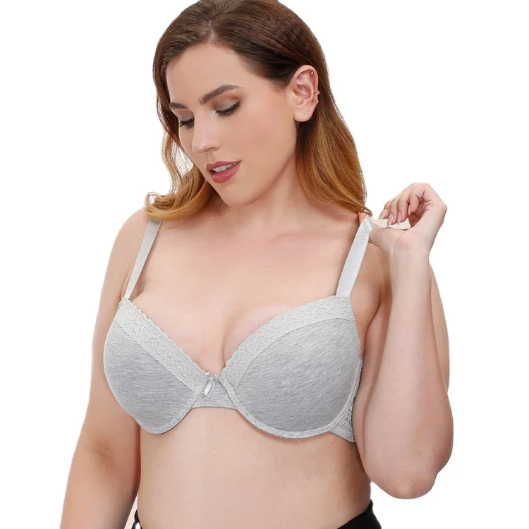 

Women's Lace Plus Size Underwire Comfort Organic Cotton Bra