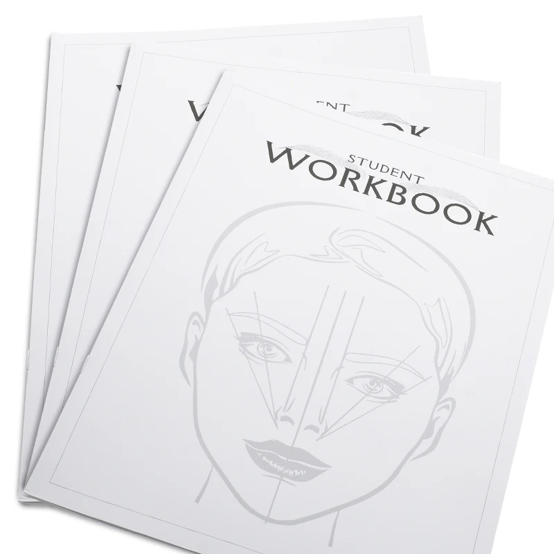 

Permanent makeup training and practice book sheet Students Practice Workbook for Microblading