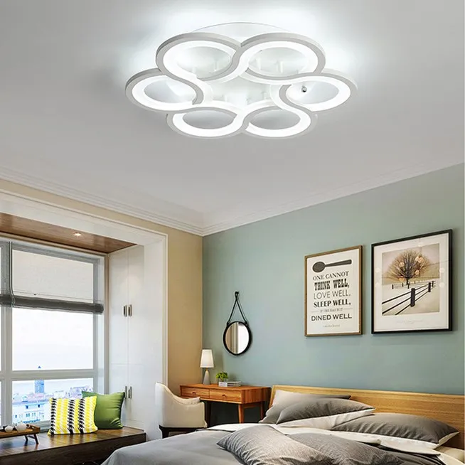 Decorative flower acrylic led ceiling lamps indoor creative ceiling light for dining room fancy hanging lights ceiling