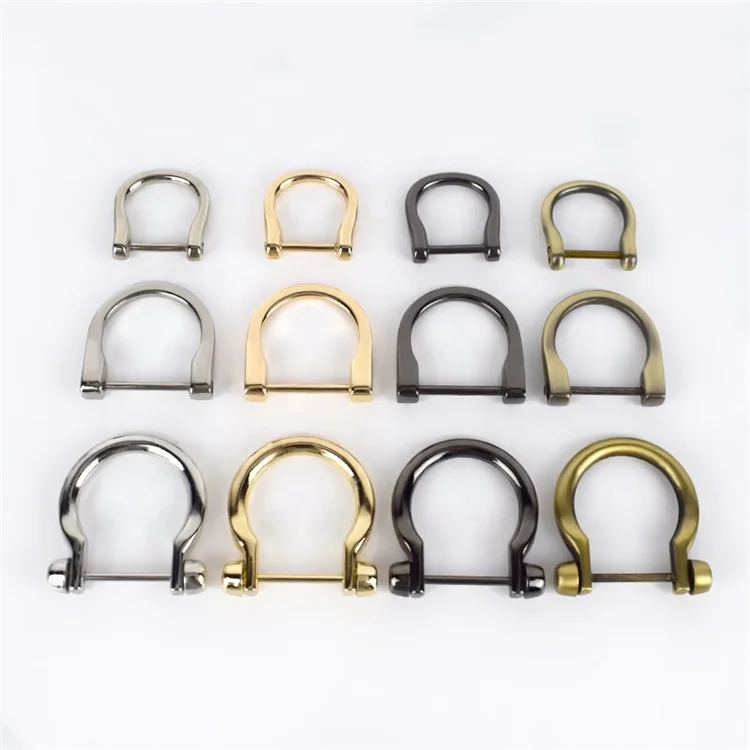 

MeeTee G7-1/G8-2/KY2195 D Rings Alloy Bag Buckles Removable Screw Shoulder Strap Clasp Hooks, Silver gold gun black bronze