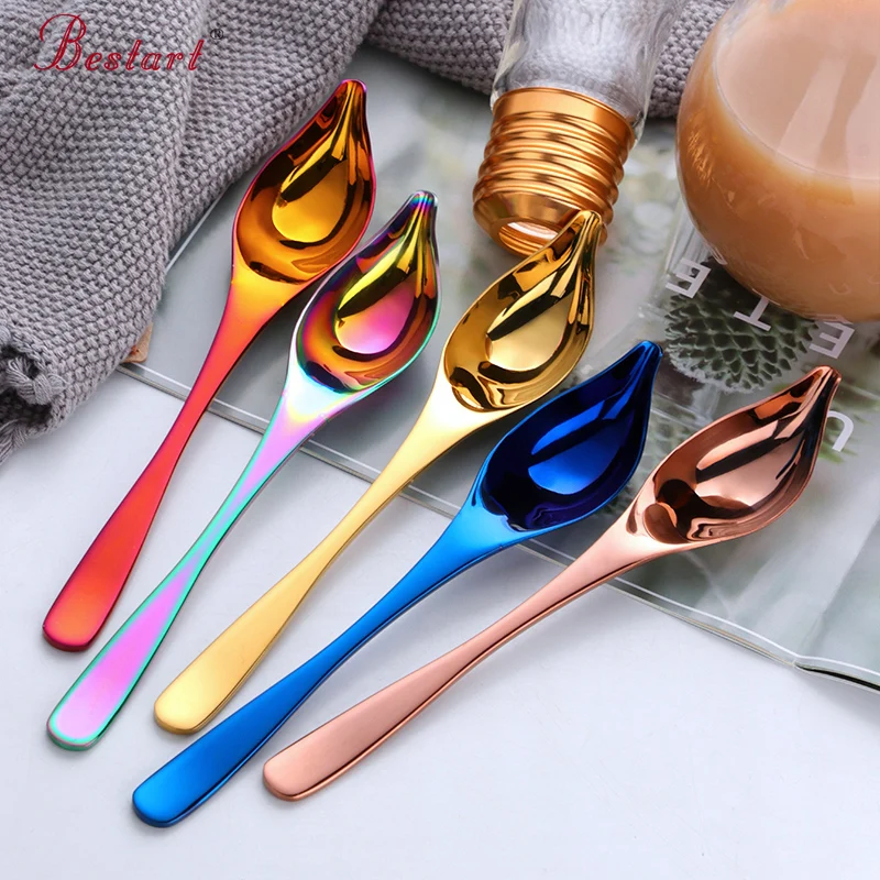 

Professional Chef Stainless Steel decorative Spoons Multipurpose Stainless Steel Culinary Cooking Drawing Spoon, Silver,gold,rose gold,black,blue,purple,no.0,no.3