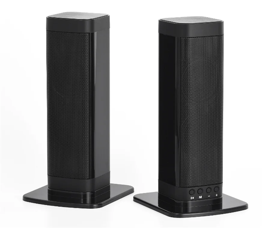 

New Arrival 2 in 1 Wireless 10W big bass speakers for home AUX hifi BT home theatre Soundbar Speaker, Polished balck
