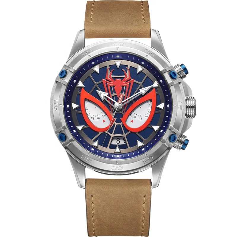

Dual Time Display Spider Etched Casual Luxury Watches for Men Original Brand