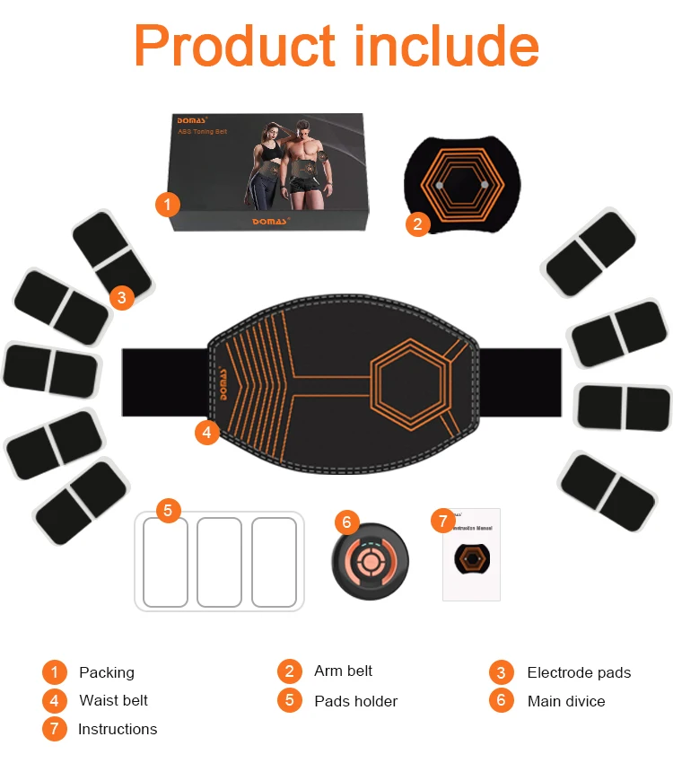 New Arrival Microcurrent Electric Waist Massage Skin Fit Tens Ems Slimming Belts