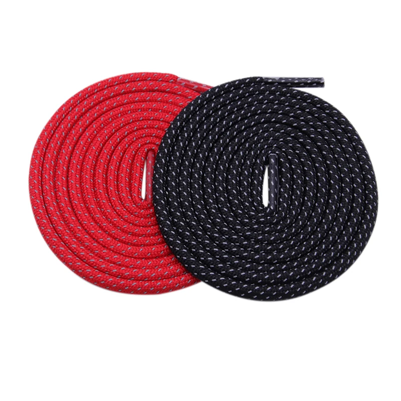 

Weiou Manufacturer New Arrive Fashion Style Polyester Support Custom Length And Width Reflective Round Shoelaces, Custom color