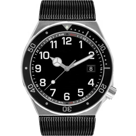 

Latest design mesh watch logo Japan NH35 waterproof automatic watches