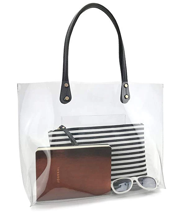 Wholesale Women Handbags Waterproof Clear Transparent Pvc Plastic Ladies Tote Bag - Buy Clear ...