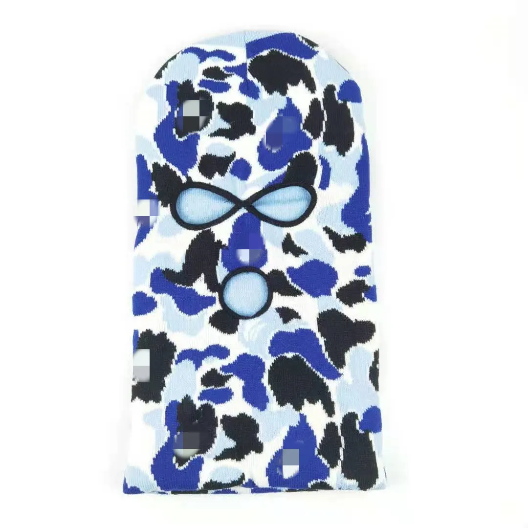 

Wholesale designer ski masks custom logo knit full face cover 3 hole