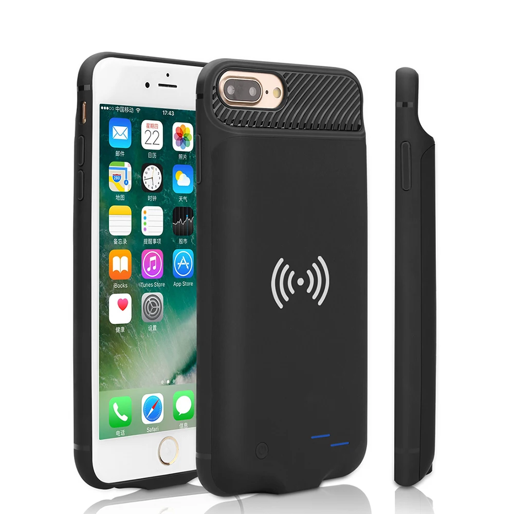 WELUV Customized Logo Qi Standard Wireless Charging Power Bank Protective External Battery Case For iPhone 6 6s 7 8