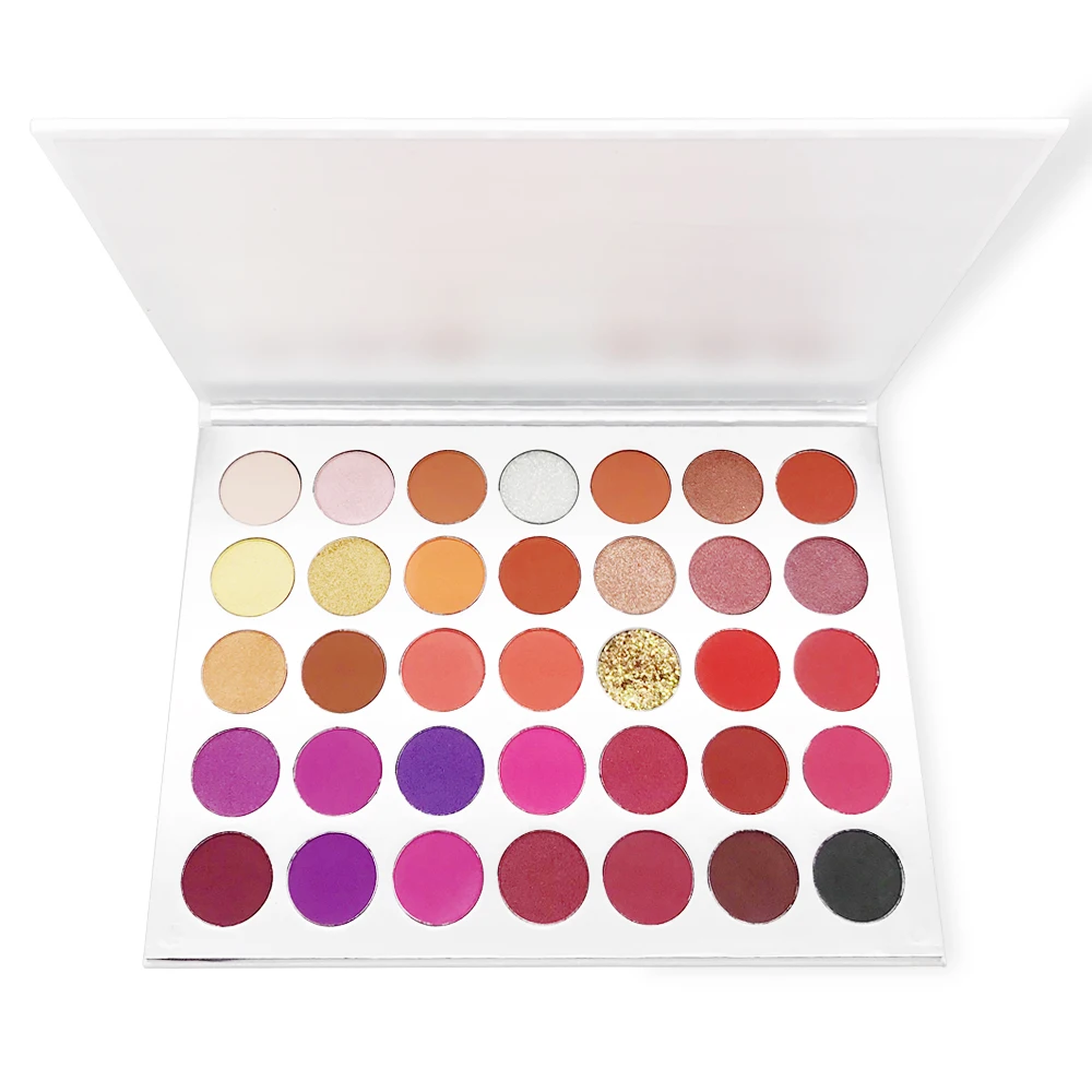 

New Private Label 35 Colors Matte Eyeshadow Palette Pigment Long Lasting Eye Makeup No Brand Low MOQ