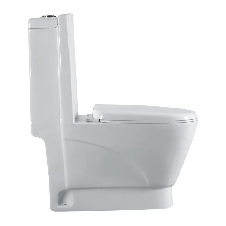 High quality Hotel villa apartment  ceramic S-trap one piece washdown back to wall toilet