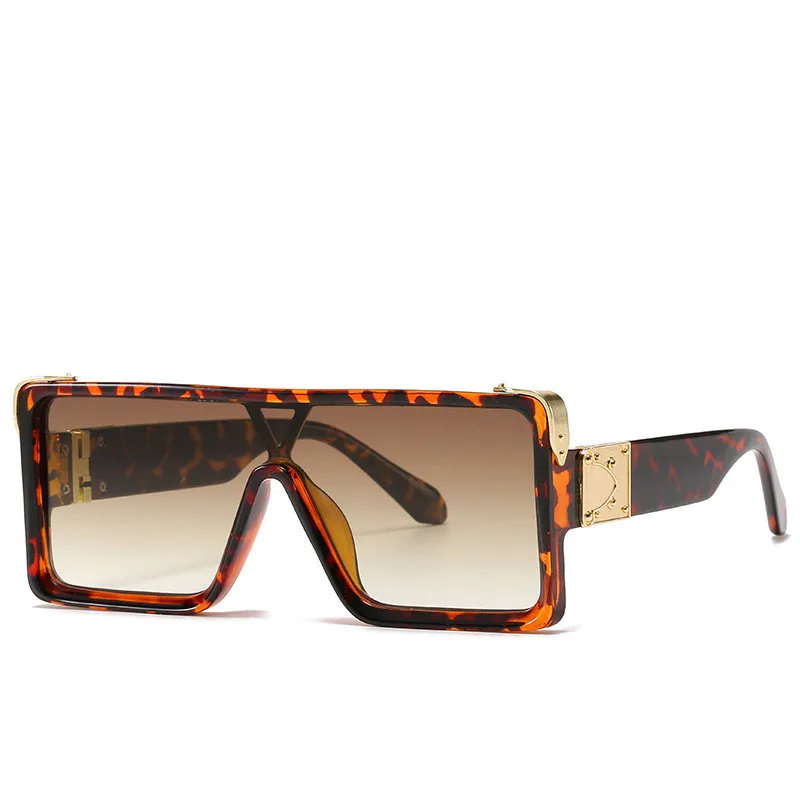 

Wholesale Leopard Oversized Brown Custom Square Sunglasses Women