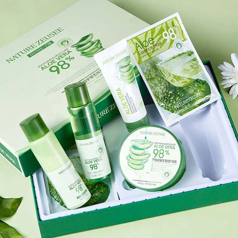 

OEM Private Label Natural Organic Skin Care Set Women Moisturizing Face Mask Set Aloe Vera Gel Skin Rejuvenating Set