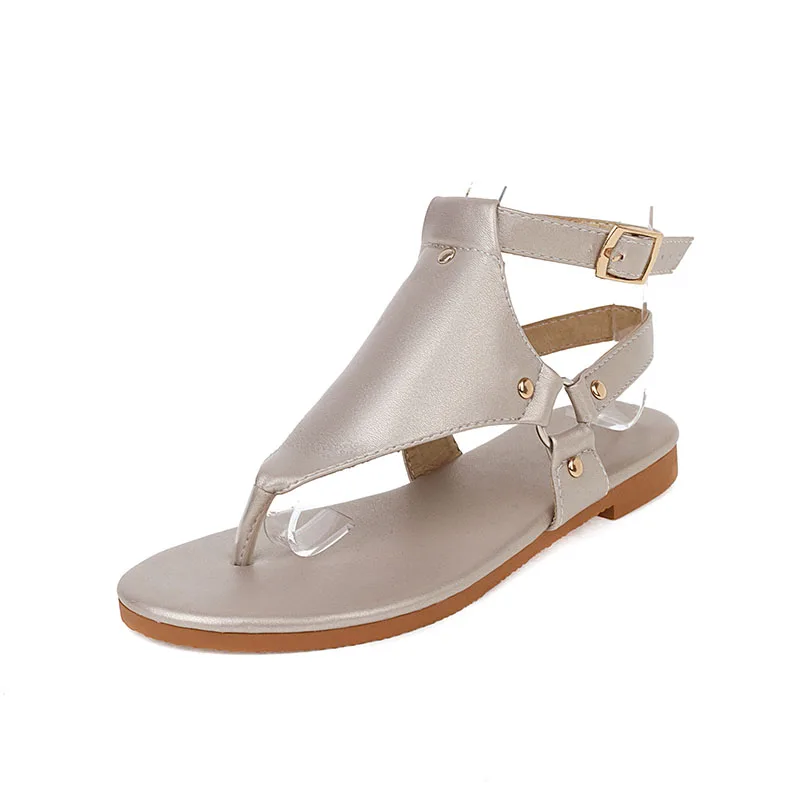 

Summer Open Toe Belt Buckle Low Heel Ladies Sandals, Brown/black/gold