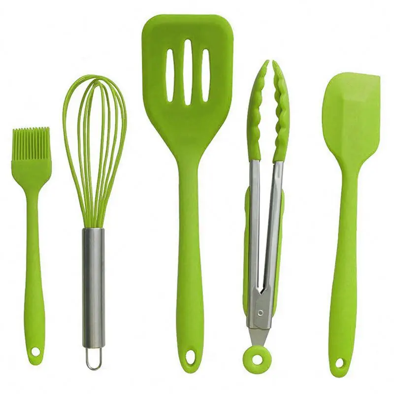 

Amazon Hot Sell Wooden Kitchenware Silicone Accessories Utensil Set Silicon Tongs Modern Kitchen Utensils