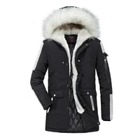 

Wholesale winter long parka oem men's fur collar jackets hooded warm coats