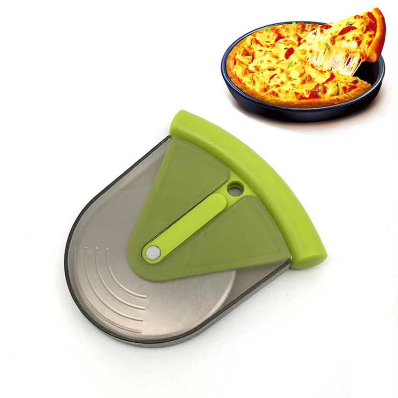 

New Design Plastic Handle Stainless Steel Blade Pizza Cutter Wheel Slicer With Cover, Colorful