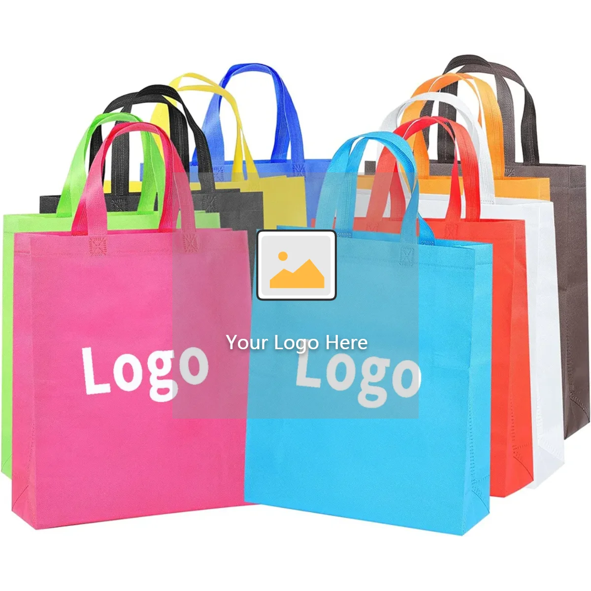 Laminated Color Non-woven Advertising Handbag Reusable Grocery Gift Bag ...