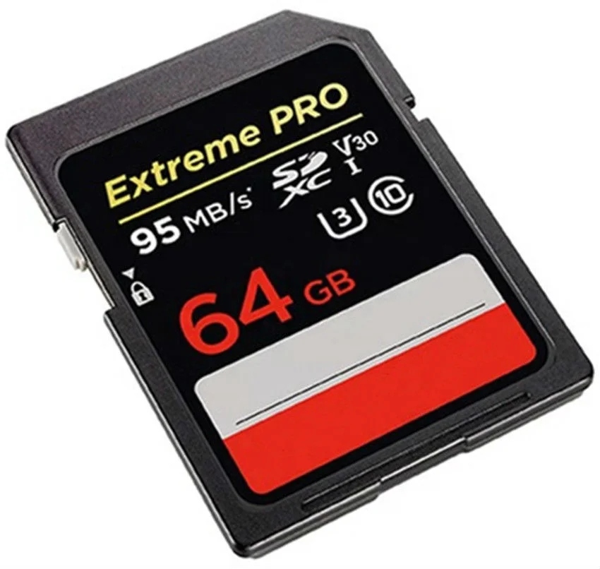 

Extreme PRO 64GB 95MB/s UHS-I/U3 SDXC Flash Memory Card C10, V30, 4K UHD, SD Card, Black
