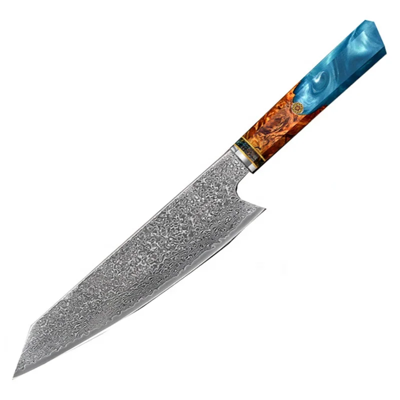 

kitchen knife damascus steel  chef knife blade Japanese damascus knife