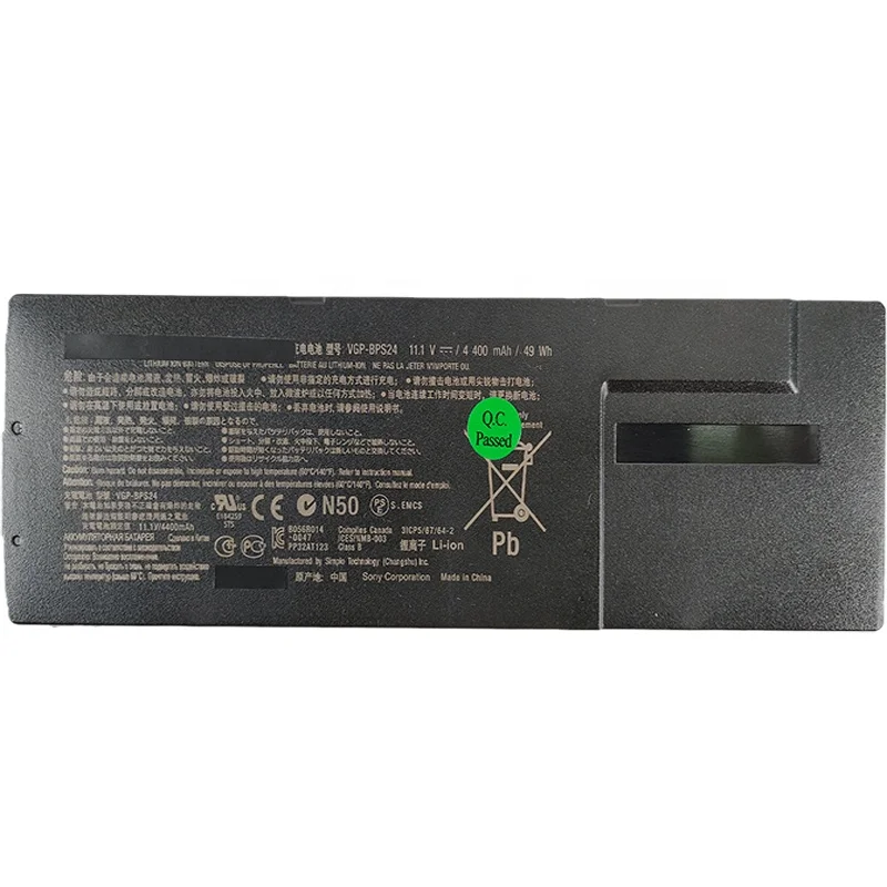 

India Li-ion 11.1v 4400mAh 49Wh VGP-BPL24 VGP-BPS24 VGP-BPSC24 for Sony Vaio Laptop Battery rechargeable batteries Original