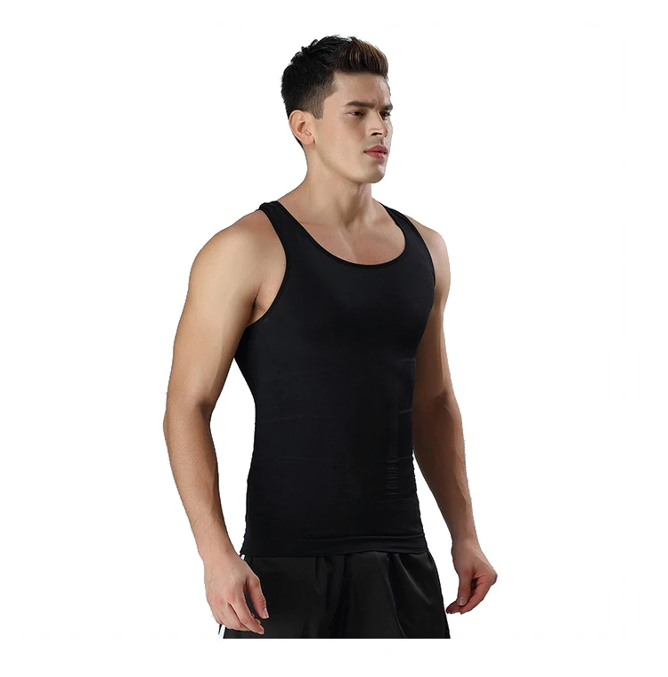 
Men Compression Shirt for Body Slimming Shapewear Tight Undershirt Tank Top Tummy Control Underwear Corset Compression T-Shirt 