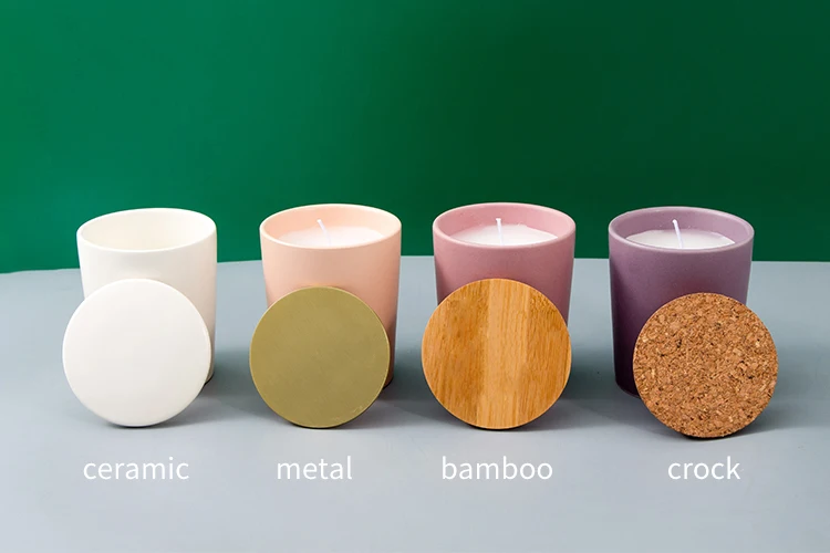 Customized Scented Candle Vessels Cement Concrete Candle Jar Concrete