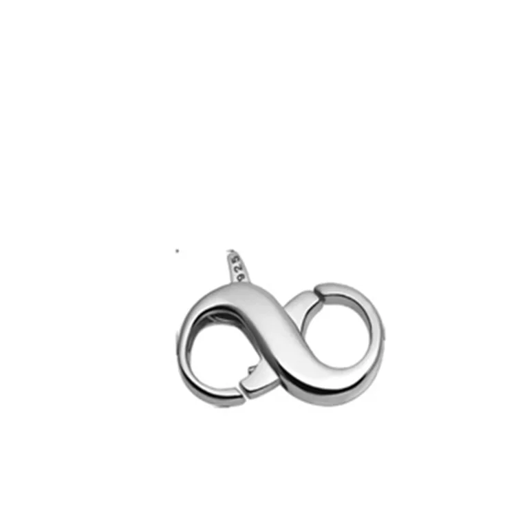 

XUQIAN Ins Hot Sale 925 Sterling Silver Latest Two-hole Clasp Design Spring Clasp Lobster Clasp for Accessories Jewelry Making, Picture