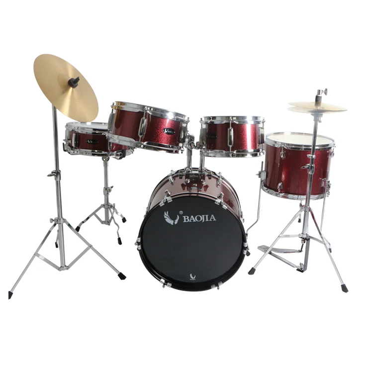 

High quality and cheap children jazz drum set 5 pcs percussion drum set use for beginner wholesale drums, Colorful