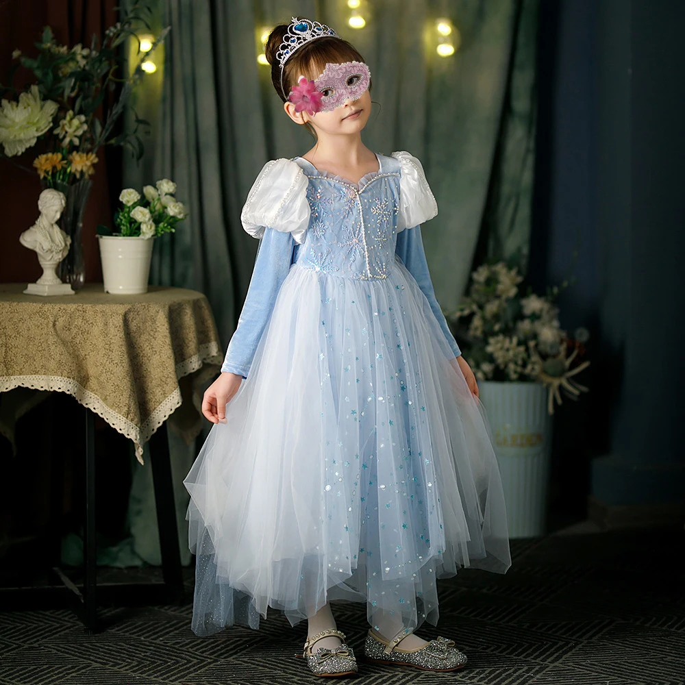 

2023 New arrival Christmas Kids girl Party Fancy Princess Dress Winter Autumn Children TV Movie Costumes