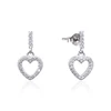 925 Sterling Silver Fashion Hollow Heart Earrings Design Hot Sale In Network