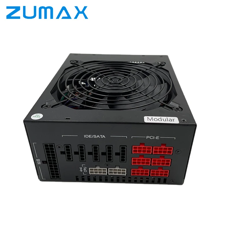 

FULLY MODULAR POWER SUPPLY 1800w 2000w WITH CABLE 24PIN SUPPORT 6CARDS QUIET FAN