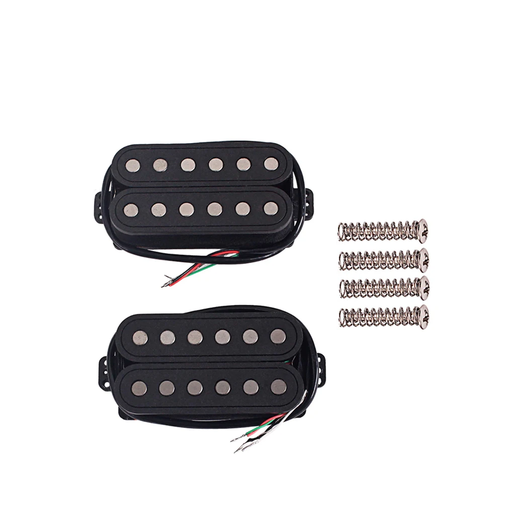 Humbucker Pickup Set Fiber Alnico 5 Magnets Four Conductor Wired   GMC75
