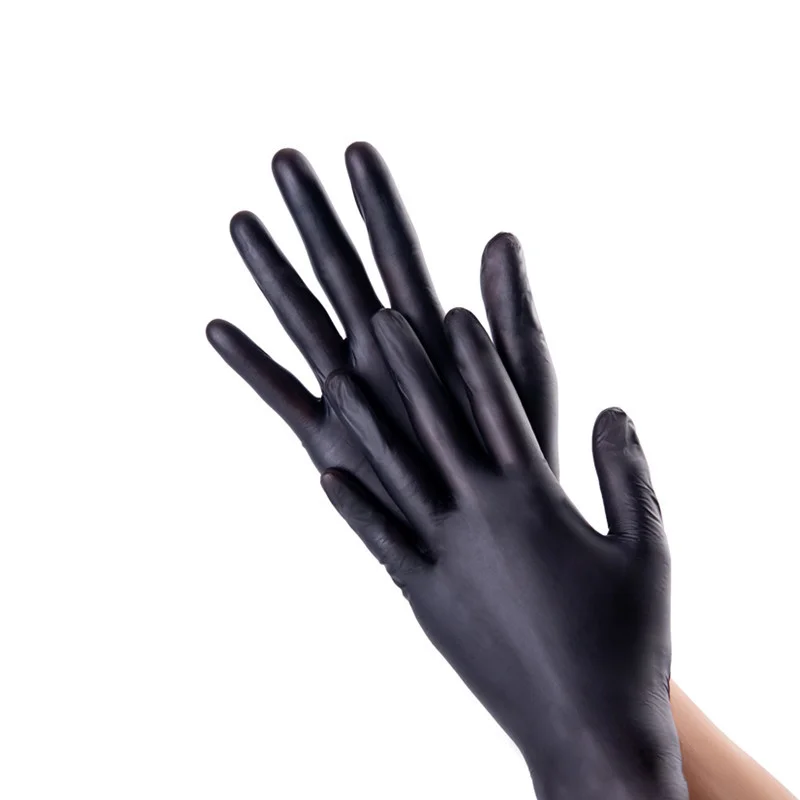 

Beauty salon non-medical blue household kitchen gloves Black tattoo nitrile gloves pink nail salon powder free nitrile gloves