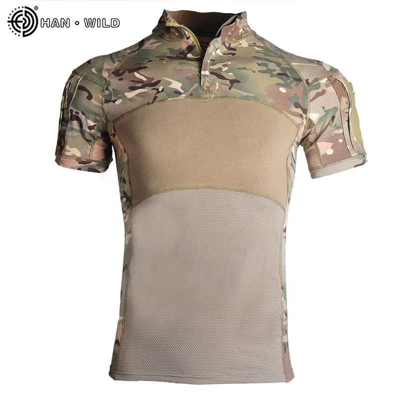 

Military Army T-Shirt Men short Sleeve Camouflage Tactical Shirt Hunt Combat Multicam Camo short Sleeve T Shirt