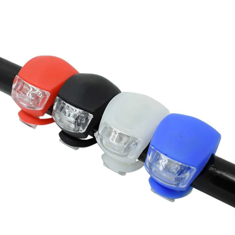 

Colorful silicone led bicycle light led bike warning front light flashing silicone rubber bike light