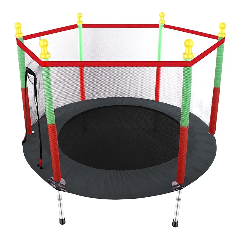 

Home interactive games fitness jumping bed with safety net baby care fence family sports children trampoline, Customized color