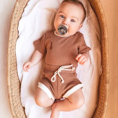 

New Children's Suit Two-piece Pit Short-sleeved Pants Summer Men's And Women's Baby Boy Suit Girls Clothes Kids